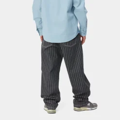 Mænd Carhartt WIP Orlean Stripe Bukser | Sort/Hvid (Stenvasket)