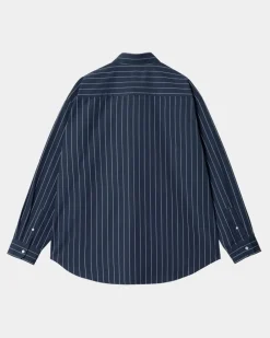Mænd Carhartt WIP Orlean Stripe Skjorte | Bla / Hvid
