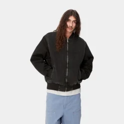 Mænd Carhartt WIP Paxon Bombefly | Sort / Sort (Stenvasket)