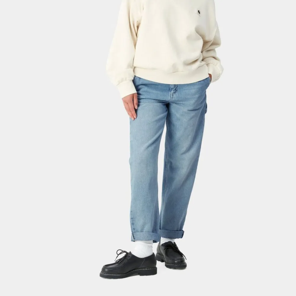 Kvinder Carhartt WIP Pierce Pant - Denim | Bla (Lysesten Vasket)