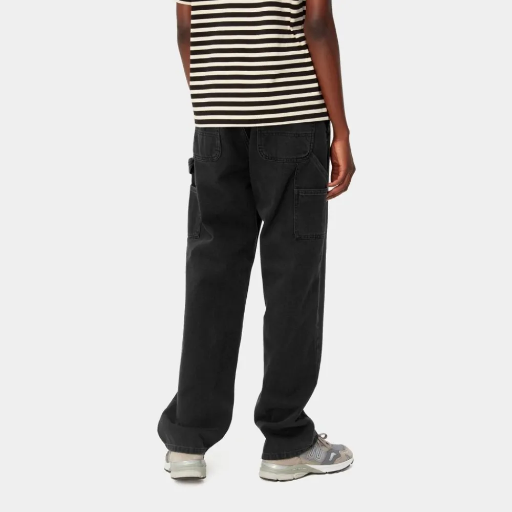 Kvinder Carhartt WIP Pierce Pant Straight - Denim | Sort (Stenvasket)