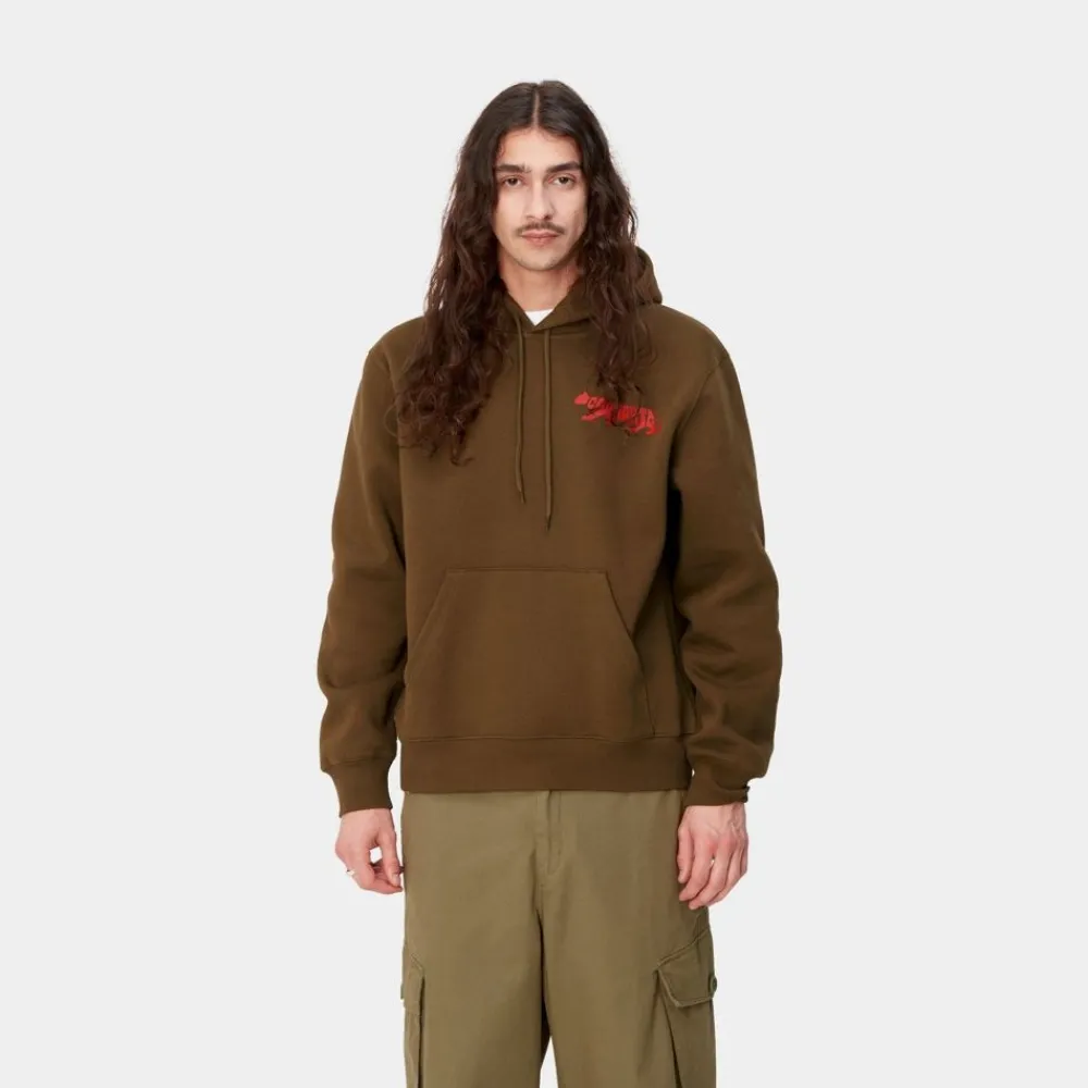 Mænd Carhartt WIP Rocky Script Sweatshirt Med Haette | Tommer