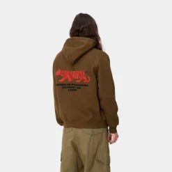 Mænd Carhartt WIP Rocky Script Sweatshirt Med Haette | Tommer