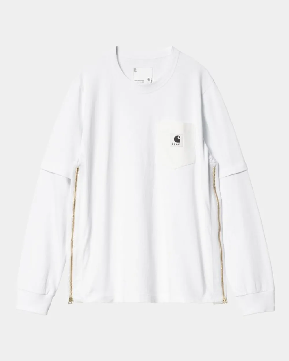 Mænd Carhartt WIP Sacai X Langaermet T-Shirt | Hvid