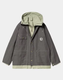 Mænd Carhartt WIP Sacai X Vendbar Andefrakke | Gra/Lysegron