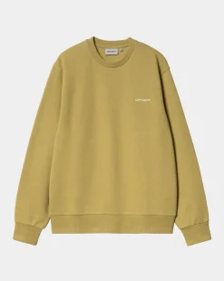 Mænd Carhartt WIP Script Broderi Sweatshirt | Agat