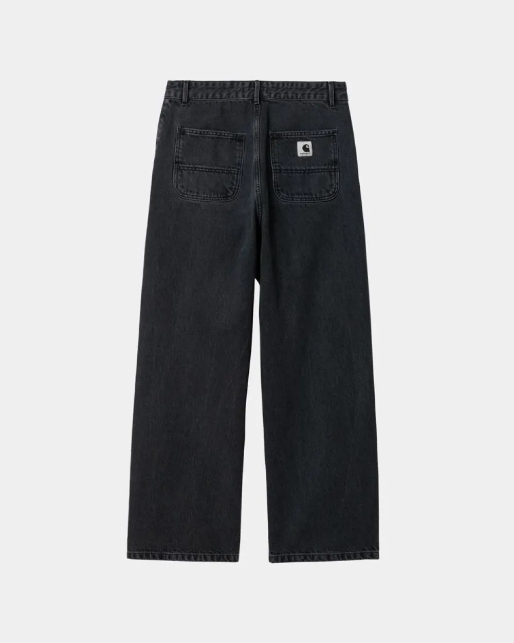 Kvinder Carhartt WIP Simple Bukser Til Kvinder - Denim | Sort (Heavy Stone Vask)