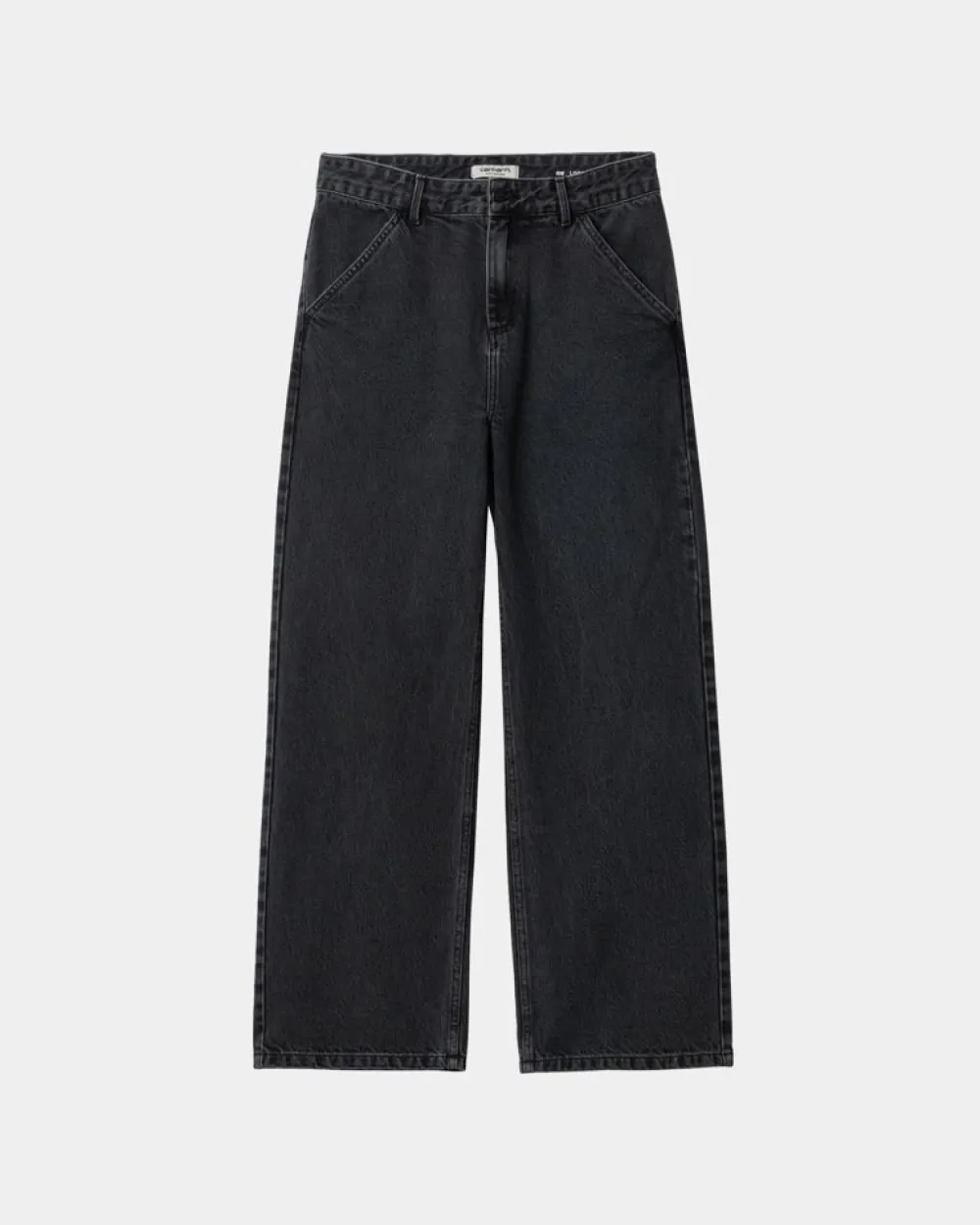 Kvinder Carhartt WIP Simple Bukser Til Kvinder - Denim | Sort (Heavy Stone Vask)