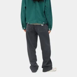Kvinder Carhartt WIP Simple Bukser Til Kvinder - Denim | Sort (Heavy Stone Vask)