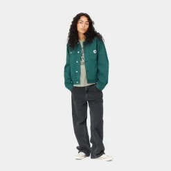 Kvinder Carhartt WIP Simple Bukser Til Kvinder - Denim | Sort (Heavy Stone Vask)