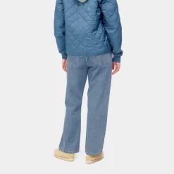 Kvinder Carhartt WIP Simple Bukser Til Kvinder - Denim | Bla (Heavy Stone Vask)