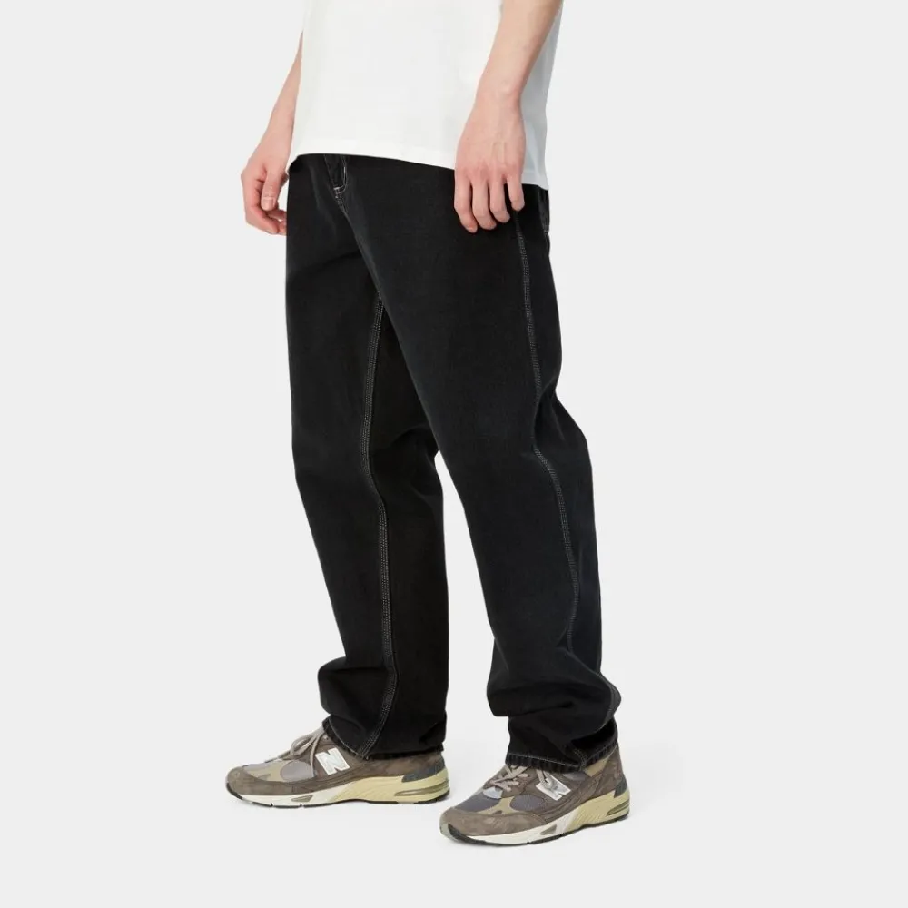 Mænd Carhartt WIP Simple Pant - Denim | Sort (Heavy Stone Vask)