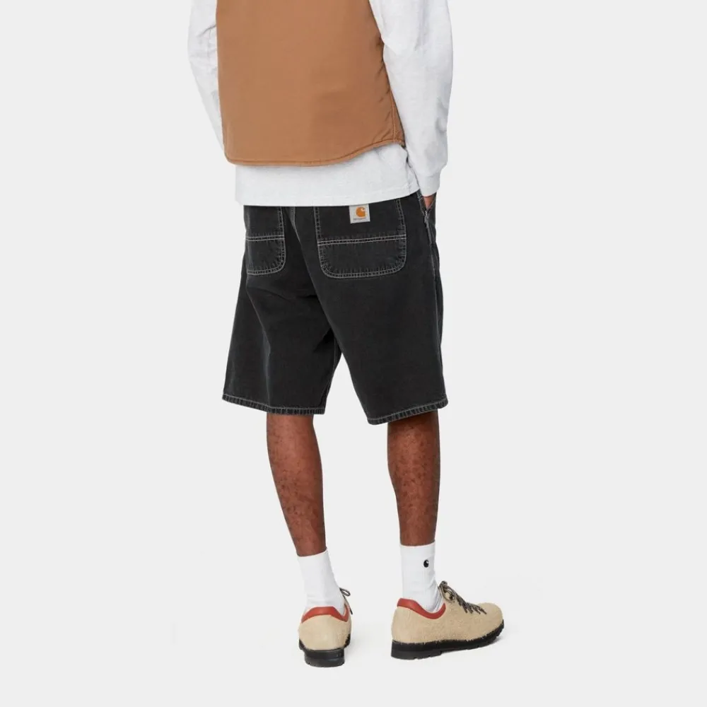 Mænd Carhartt WIP Simple Short - Denim | Sort (Heavy Stone Vask)