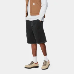 Mænd Carhartt WIP Simple Short - Denim | Sort (Heavy Stone Vask)
