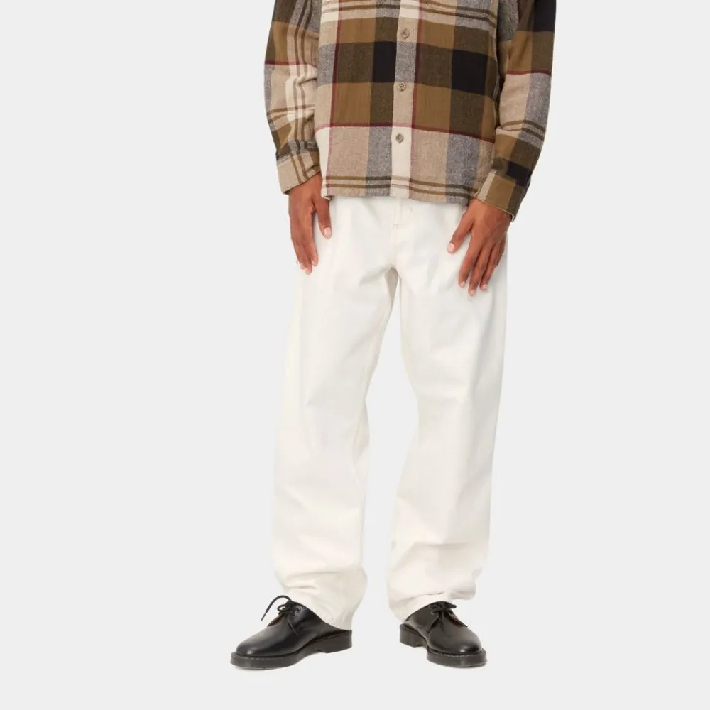 Mænd Carhartt WIP Single Knee Pant - Denim | Hvid (Skyllet)