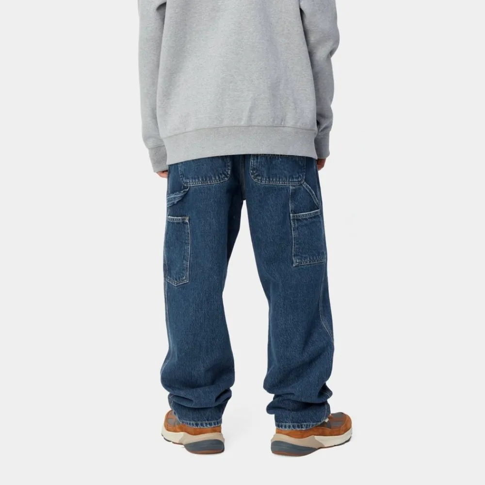 Mænd Carhartt WIP Single Knee Pant - Denim | Bla (Stenvasket)