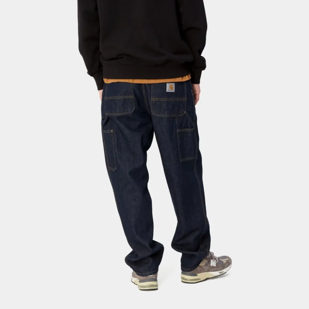 Mænd Carhartt WIP Single Knee Pant - Denim | Bla (Skyllet)
