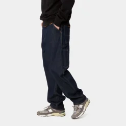 Mænd Carhartt WIP Single Knee Pant - Denim | Bla (Skyllet)