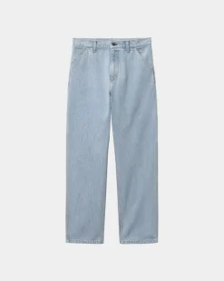 Mænd Carhartt WIP Single Knee Pant - Denim | Bla (Tung Sten Bleget)