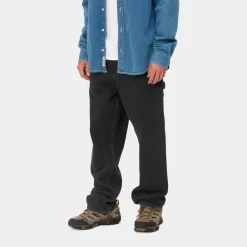 Mænd Carhartt WIP Single Knee Pant - Denim | Sort (Stenvasket)