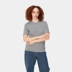 Kvinder Carhartt WIP T-Shirt Med Lommer Til Kvinder | Gra Lyng