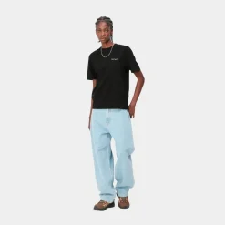 Kvinder Carhartt WIP T-Shirt Med Tekstbroderi Til Kvinder | Sort