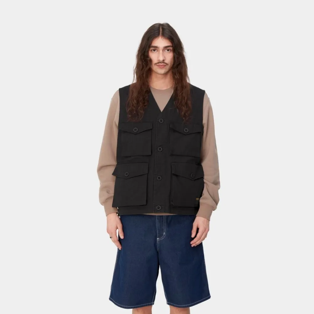 Mænd Carhartt WIP Unity Vest | Sort (Tung Enzymvask)