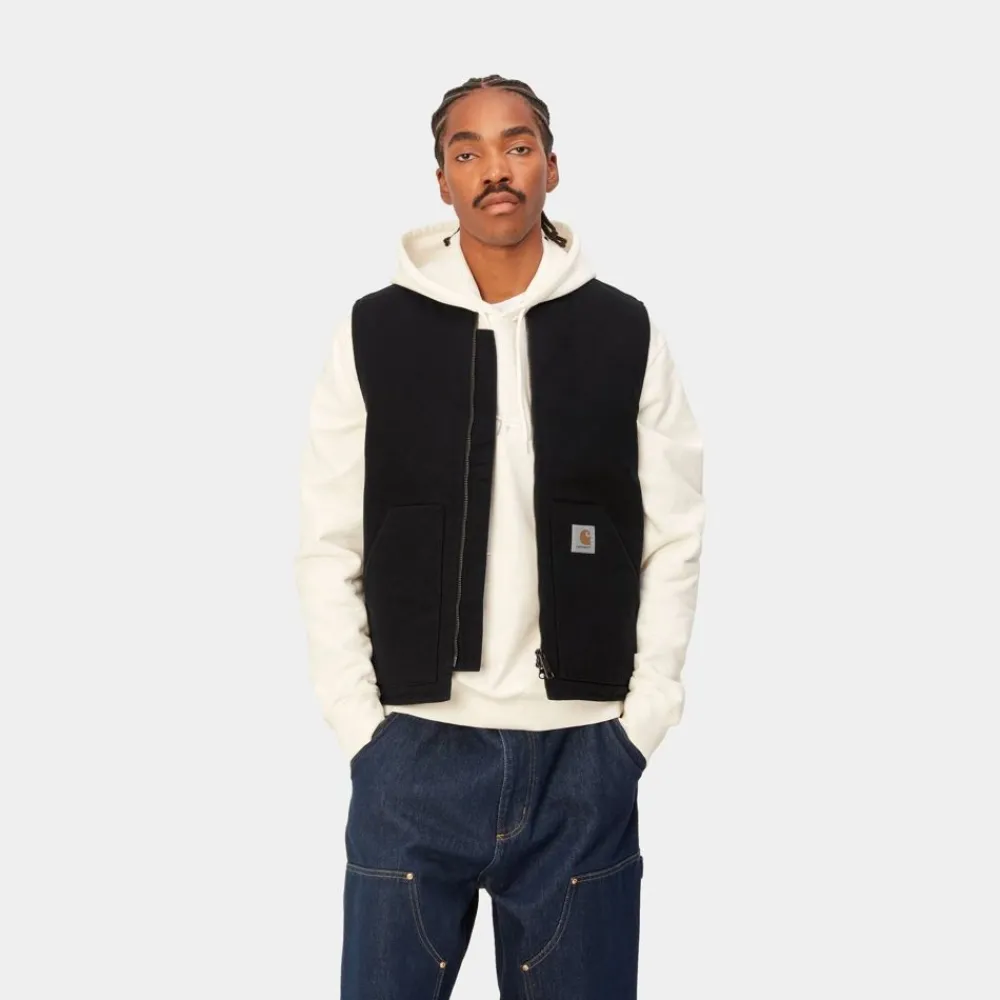 Mænd Carhartt WIP Vest (Vinter) | Sort (Heavy Stone Vask)